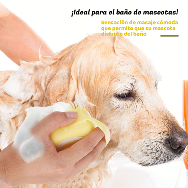 Cepillo De Baño Con Dispenser Para Shampoo Mascota Gato-Perro