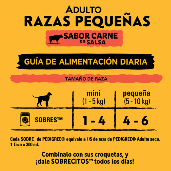 PEDIGREE® SOBRES™ Adulto Razas Pequeñas En Salsa Sabor Carne